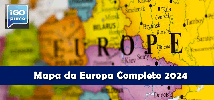 Mapa da Europa Completo GPS IGO 2024