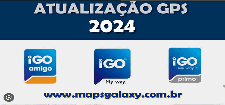 Atualização GPS IGO 2024 - Pacote 3 Navegadores
